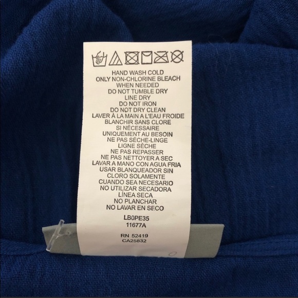 NWOT- LA Blanca Blue V-Neck Crochet Trim Cover-Up Size M - Picture 7 of 7